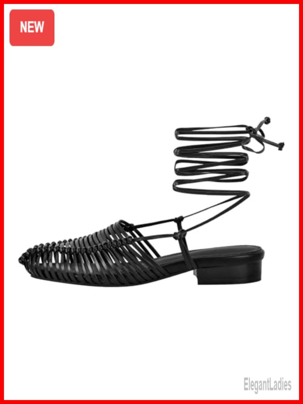 Woven Strappy Lace Up Gladiator Sandals Flats Summer Shoes